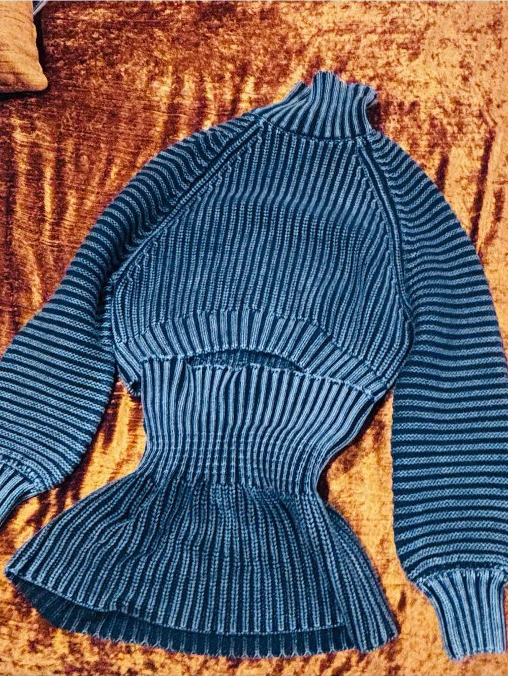 Dolls Kill Black Warp Washed Knit
Sweater and Skirt set